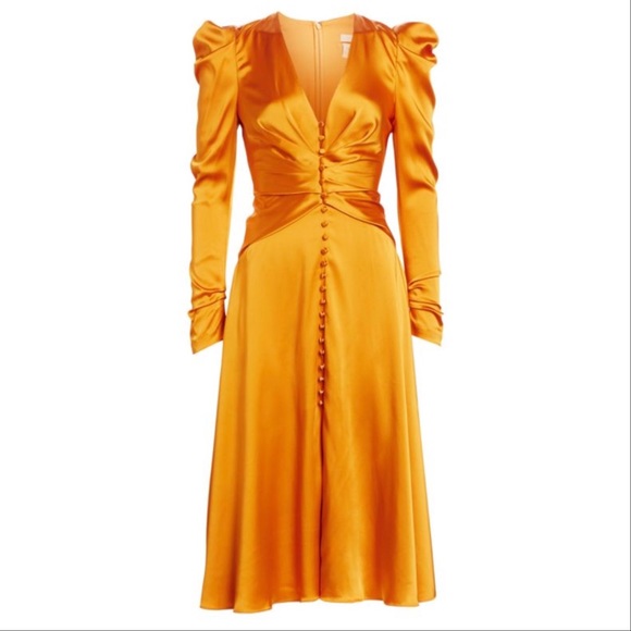Jonathan Simkhai Sateen Long-Sleeve Midi Dress (New With Tags) - Picture 3 of 6